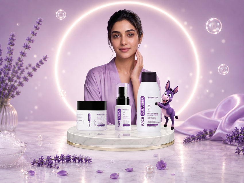 Miracara Radiance Trio – Face Care Set | Deep Cleansing, Repair & Glow | Serum + Vanish Cream + Cleanser | Brightening, Hydration & Anti-Aging Support | Smooth, Even Tone | Sulfate & Paraben Free | Luxury Cleopatra-Inspired Skincare Routine