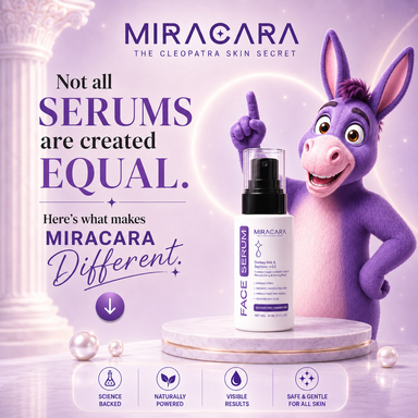 Miracara Face Serum with Donkey Milk & Sepitonic M3.0 - 30 ml  | Anti-Aging, Wrinkle Care, Skin Glow | Pore Minimizer, Fine Line Smoother | Sulphate & Paraben Free
