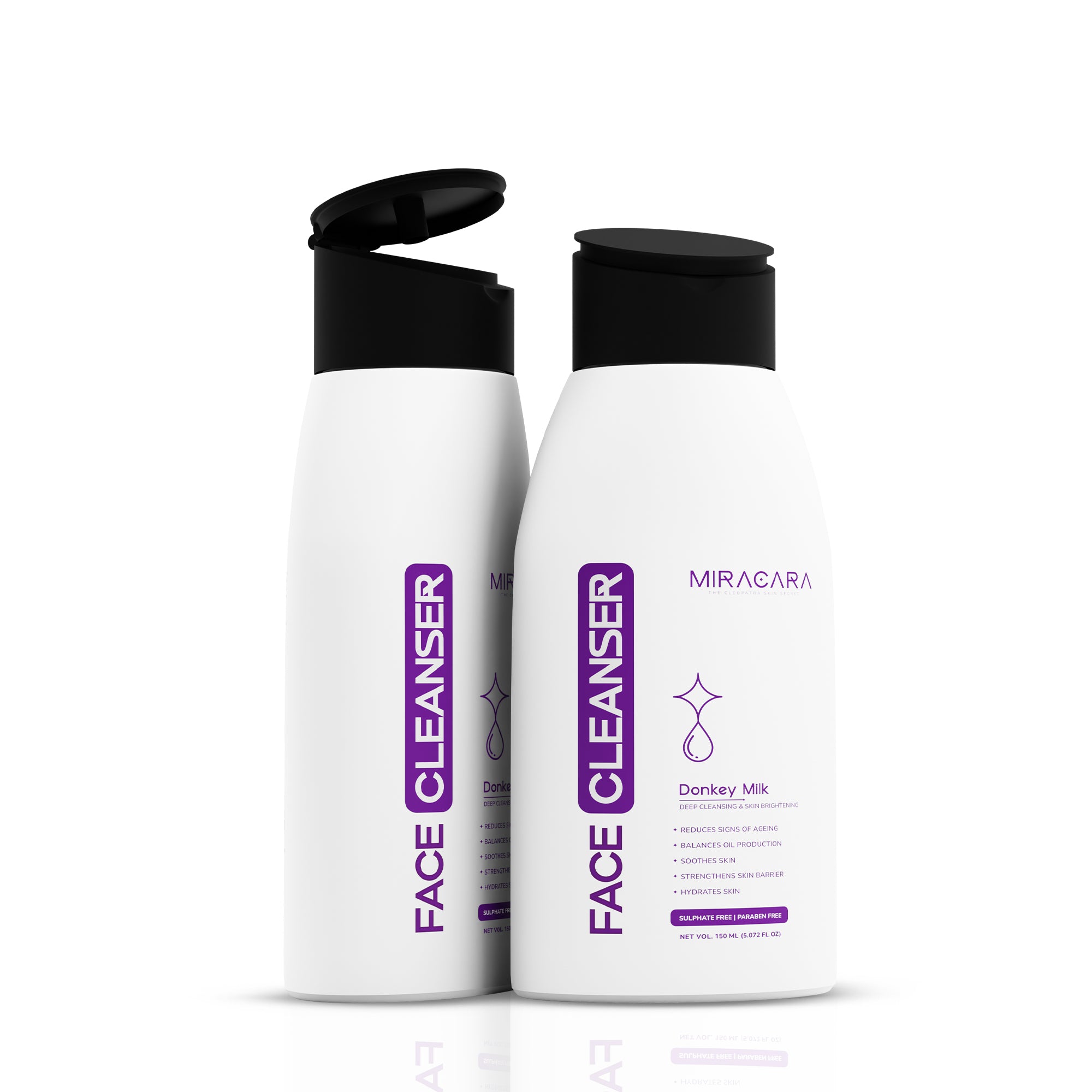 Miracara Face Cleanser - 150ml | Deep Cleansing & SkinRefining | Sulfate & Paraben Free | Helps Improve Skin Texture | Balances Oil Production | Strengthens Skin Barrier