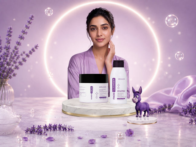 Miracara Soft Glow Duo – Cleanse & Cream Set – 150 ml | Face Cleanser + Vanish Cream | Gentle Cleansing with Deep Hydration Cream Care | Smooth, Soft & Radiant Skin Routine | Sulfate & Paraben Free