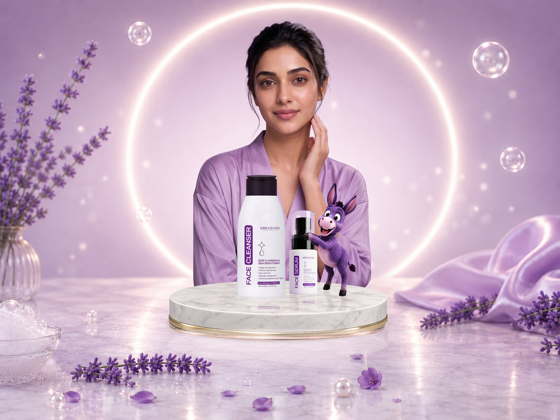 Miracara Glow Prep Duo – Cleanse & Serum Set – 150ml & 30ml | Face Cleanser + Face Serum | Gentle Cleansing with Radiance-Boosting Serum Care | Hydration, Brightening & Smooth Skin Support | Sulfate & Paraben Free