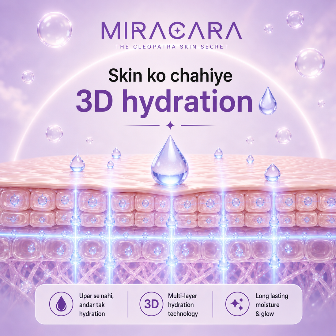 Miracara Vanishing Cream - 150 ml | Hydro Boost Hyaluronic Acid / Aquaxyl (3D Hydration)  High Performance Moisturiser | Anti-Ageing | Pigmentation Control | Wrinkle Smoothing  Day & Night